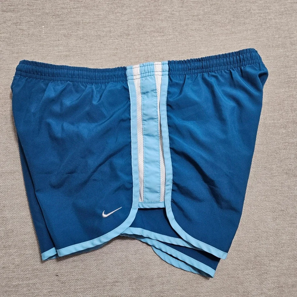 Nike Running Shorts Women Small Blue FIT DRY Mesh Trim 144172-422